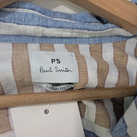 PS Paul Smith | Casual Fit Striped Vacation Shirt - Picture 4 of 15